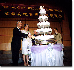 Cutting Centenary Cake